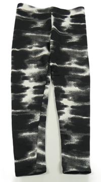 Čierno-biele vzorované zateplené legíny Primark