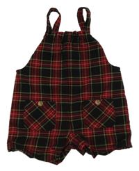 Čierno-červené kockované na traké kraťasy Next