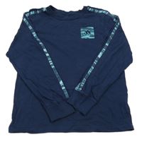 Tmavomodré tričko s logom Adidas