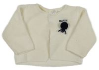 Smotanový prepínaci sveter s bambulkou