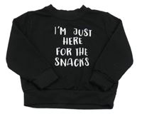 Čierna ľahká mikina s nápismi