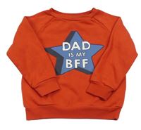 Červená mikina s hviezdou s nápisom Primark