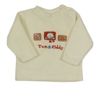 Smotanová fleecová mikina s obrázkami