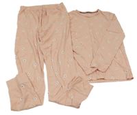 Světlerůžové květované pyžamo George