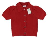 Nové - červený prepínaci sveter s golierikom Primark