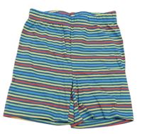 Barevné pruhované pyžamové kraťasy 