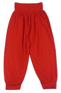 Červené háremové nohavice