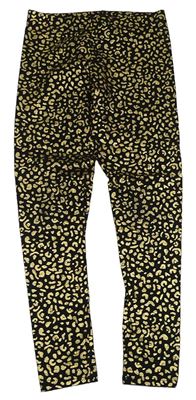 Černo-zlaté legíny s leopardím vzorem George