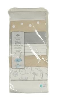 7x Bielo-sivo-béžové body Primark