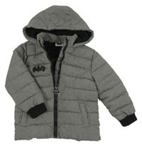 Sivá šušťáková zimná bunda s kapucí - Batman