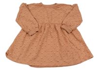 Broskvové květované teplákové šaty s volánky George