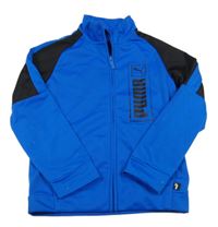 Tmavomodro-černá propínací thermo mikina s logem Puma