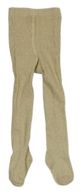 Smetanovo-zlaté třpytivé punčocháče H&M