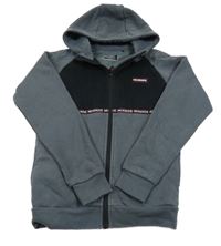 Antracitovo-černá propínací mikina s kapucí McKenzie