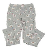 Sivé ľahké tepláky s lamami Peacocks