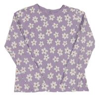 Lila kvetované tričko Sinsay