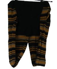 Dámske čierno-béžové pruhované pančuchy