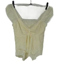 Dámska smotanová crop čipková blúzka Shein