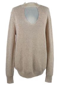 Dámsky ružový trblietavý sveter so chokerem Peacocks