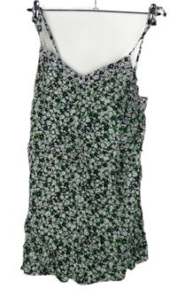 Dámský černo-zeleno-bílý vzorovaný letní overal Topshop 