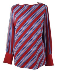 Dámska modro-červená pruhovaná blúzka Next