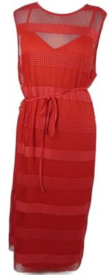 2set - Dámské červené pruhované tylové šaty + spodnička H&M