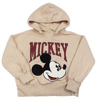 Svetloružová mikina s Mickey Mousem a kapucňou zn. Disney