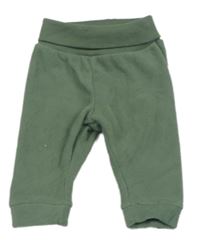 Khaki fleecové kalhoty H&M