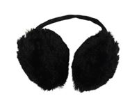 Nové - Černé chlupaté zimní klapky na uši