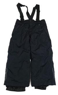 Černé šusťákové oteplovačky s kšandami Lupilu