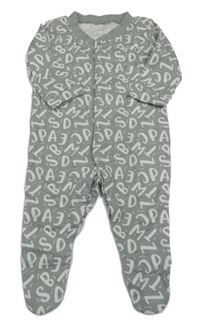 Sivý overal s písmeny