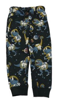 Černé tepláky s dinosaury Primark