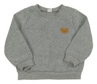 Svetlosivá mikina s medvěďom Shein