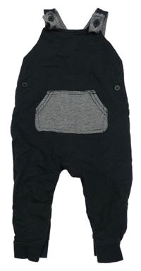 Čierne na traké tepláky s pruhovanou vreckom George