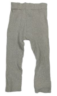 Sivé rebrované legíny