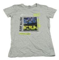 Světlešedé tričko s měnicím obrázkem Y.F.K.