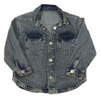 Tmavomodrá melírovaná rifľová bunda George