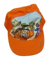ORanžovo-modrá kšiltovka s obrázkem 