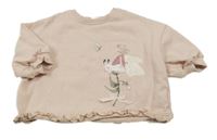 Světlerůžová oversize mikina s vílou Next