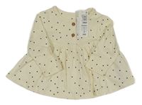 Nové - smotanové bodkovaná é šaty M&S