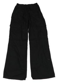 Černé cargo široké rifle H&M