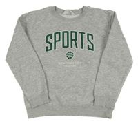 Sivá melírovaná mikina s nápisom H&M