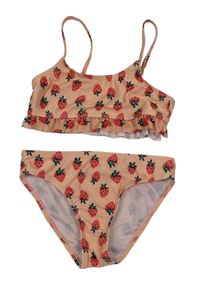 Lososové 2-dílné plavky s jahodami Primark