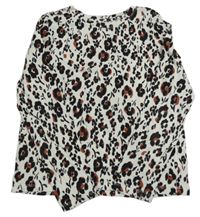 Bílo-černo-rezavé vzorované triko Old Navy