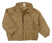 Hnedá semišová jesenná bunda H&M