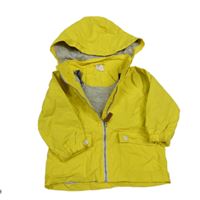 Žltá šušťáková jarná bunda s kapucňou H&M