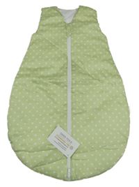 Nové - Zelenkavý puntíkatý zateplený spací pytel