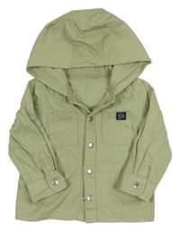 Svetlozelená rifľová bunda s kapucňou F&F