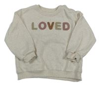 Svetlobéžová melírovaná mikina s nápisom F&F