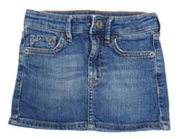 Modrá rifľová sukňa